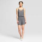 Women's Strappy V-neck Romper - Mossimo Supply Co. Charcoal