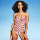 Women's Twist Bandeau Medium Coverage One Piece Swimsuit - Kona Sol Currant