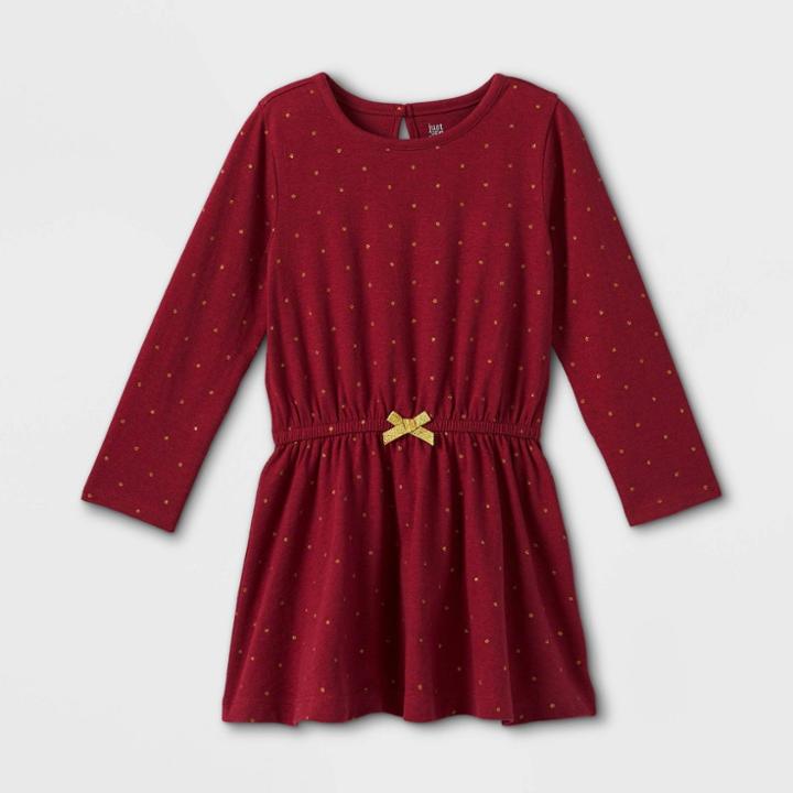 Toddler Girls' Dot Long Sleeve Dress - Just One You Made By Carter's