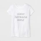 Kids' Short Sleeve Sister Graphic T-shirt - Cat & Jack White