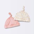 Baby Girls' 2pk Hats - Cloud Island Pink Newborn