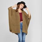 Women's Open Knit Duster Poncho Sweater - Universal Thread Vine Thorn
