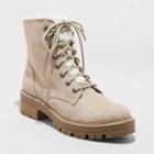 Women's Tessie Sherpa Lace Up Hiking Boots - Universal Thread Taupe