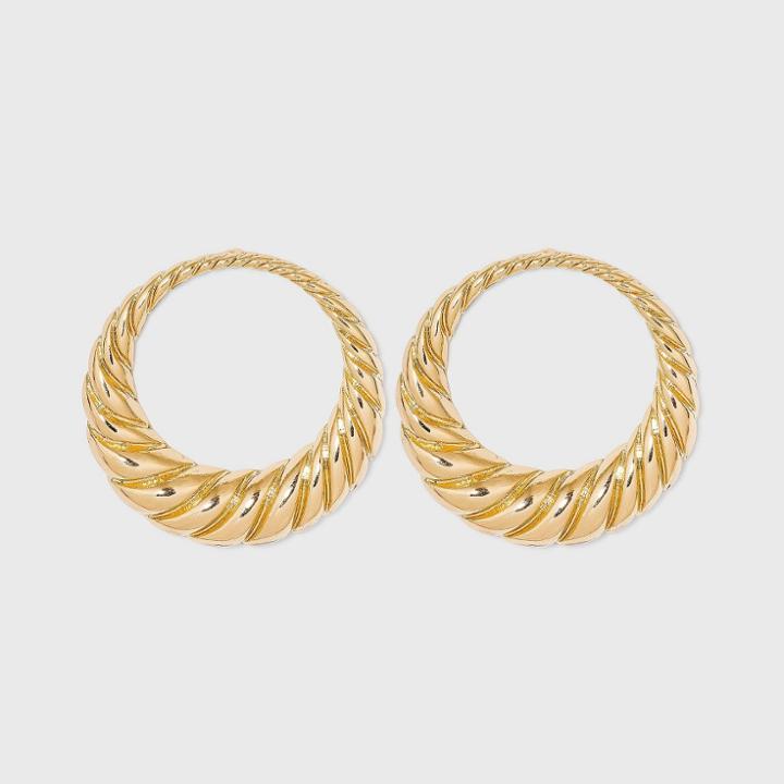 Large Shrimp Hoop Earrings - A New Day Gold