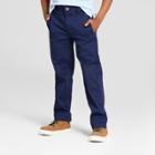 Boys' Flat Front Uniform Chino Pants - Cat & Jack Navy (blue)