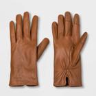 Women's Leather Tech Touch Gloves - A New Day Brown M/l, Size: