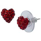Target Sterling Silver Heart Stud Earring - Red