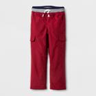 Toddler Boys' Lined Pull-on Pants - Cat & Jack Red