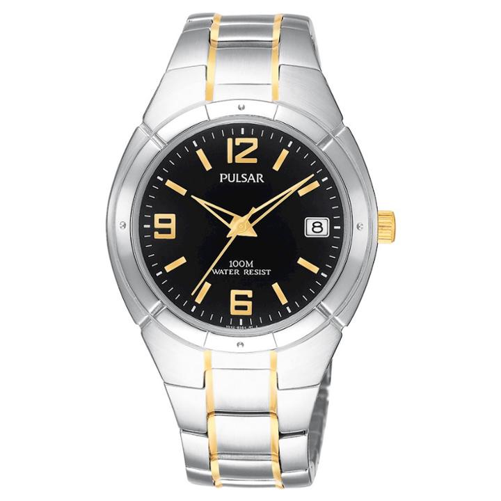 Men's Pulsar Active Sport -two Tone With Black Dial - Pxh172,