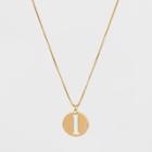 Gold Plated Initial I Pendant Necklace - A New Day Gold, Gold - I