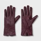 Women's Leather Gloves - A New Day Burgundy