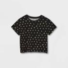 Girls' Boxy Pocket Short Sleeve T-shirt - Art Class Black