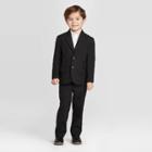 Toddler Boys' 2pc Jacket & Pants Suit Set - Cat & Jack Black 12m, Toddler Boy's