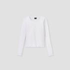 Girls' Lettuce Edge Crew Neck Long Sleeve T-shirt - Art Class White