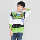 Boys' Toy Story Buzz Lightyear Cosplay Hoodie - White/green