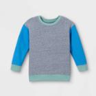 Toddler Boys' Fleece Crew Neck Pullover Sweatshirt - Cat & Jack Gray/blue