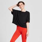Women's Boxy T-shirt With Drawstring Pull - Joylab Black