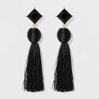 Sugarfix By Baublebar Crystal Studs Tassel Earrings - Black, Women's,