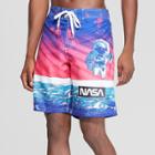 Men's Nasa Board Shorts - Pink/blue