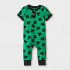 Baby Boys' St. Pat's Rib Short Sleeve Romper - Cat & Jack Green