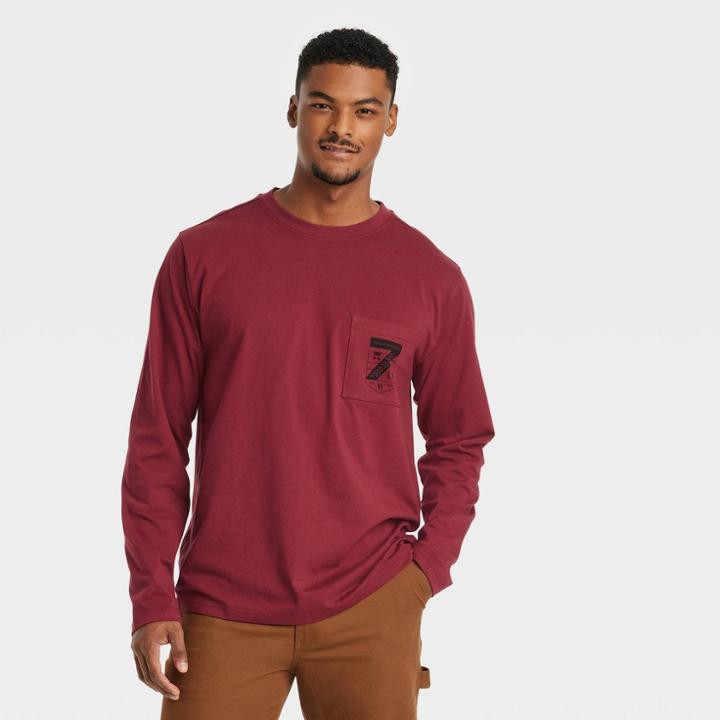 Houston White Adult Logo Long Sleeve T-shirt - Dark Red Xxs/xs