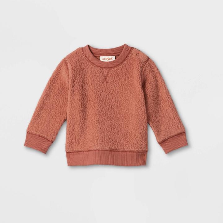 Baby Fleece Pullover Sweatshirt - Cat & Jack Brown