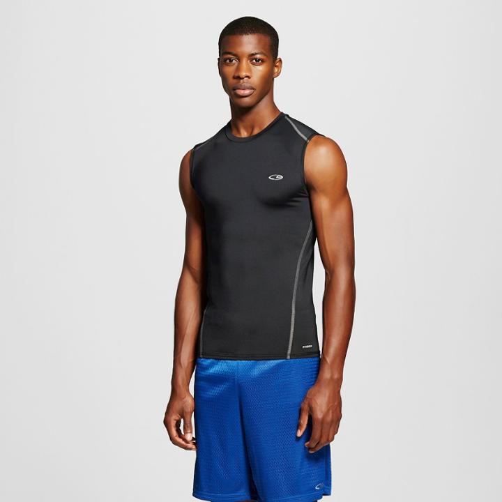 Men's Sleeveless Fitted Compression T-shirt - C9 Champion Black