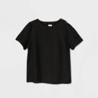 Women's Plus Size Short Sleeve Button Shirt - Ava & Viv Black X, Women's