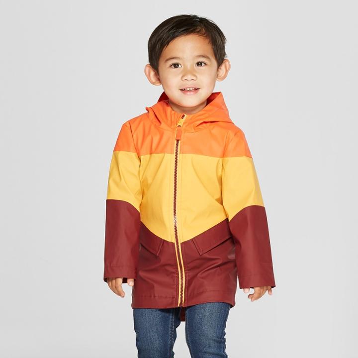 Toddler Boys' Colorblock Rain Jacket - Cat & Jack Yellow