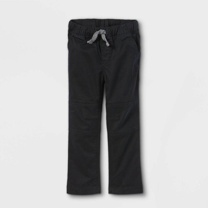 Toddler Boys' Pull-on Pants - Cat & Jack Black/gray