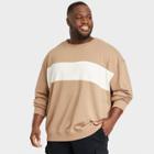 Men's Big & Tall Relaxed Fit Crew Neck Pullover Sweatshirt - Goodfellow & Co