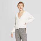 Women's Wrap Sweater - A New Day Cream (ivory)