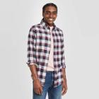 Men's Standard Fit Long Sleeve 1-pocket Flannel Button-down Shirt - Goodfellow & Co Red