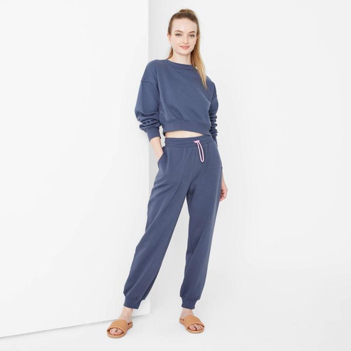 Women's High-rise Jogger Sweatpants - Wild Fable Blue