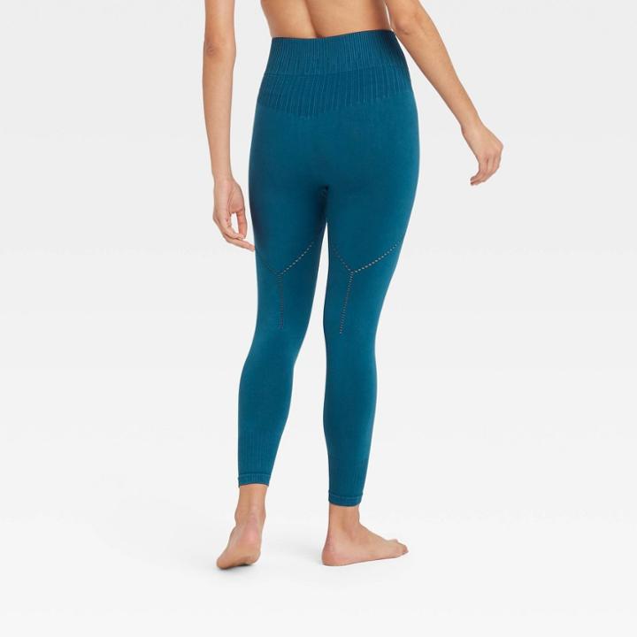 Women's High-waisted Seamless 7/8 Leggings - Joylab Blue
