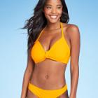Juniors' Knot-front Bralette Bikini Top - Xhilaration Mango Orange D/dd Cup