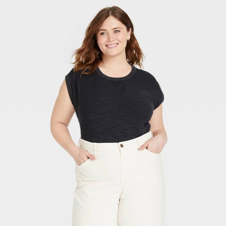 Women's Plus Size Sweatshirt - Universal Thread Black
