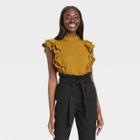 Women's Crewneck Short Sleeve Pullover Sweater - Who What Wear Brown