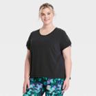 Women's Plus Size Short Sleeve Twist T-shirt - All In Motion Black
