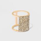 Wide Glass Stone Band Ring - A New Day Gold,