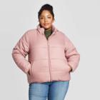 Women's Plus Size Puffer Jacket - Universal Thread Pink