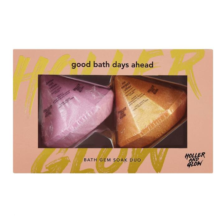 Holler And Glow Good Bath Days Ahead Bath Gem Soak Duo