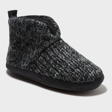 Women's Dluxe By Dearfoams Carla Bootie Slippers - Black