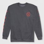 Hybrid Apparel Men's Long Sleeve Altered Carbon Fleece Hooded Pullover Sweatshirt - Gray Tint