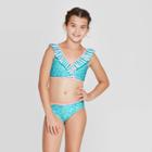 Girls' Swim School Bikini Set - Cat & Jack Aqua Xl, Girl's, Blue