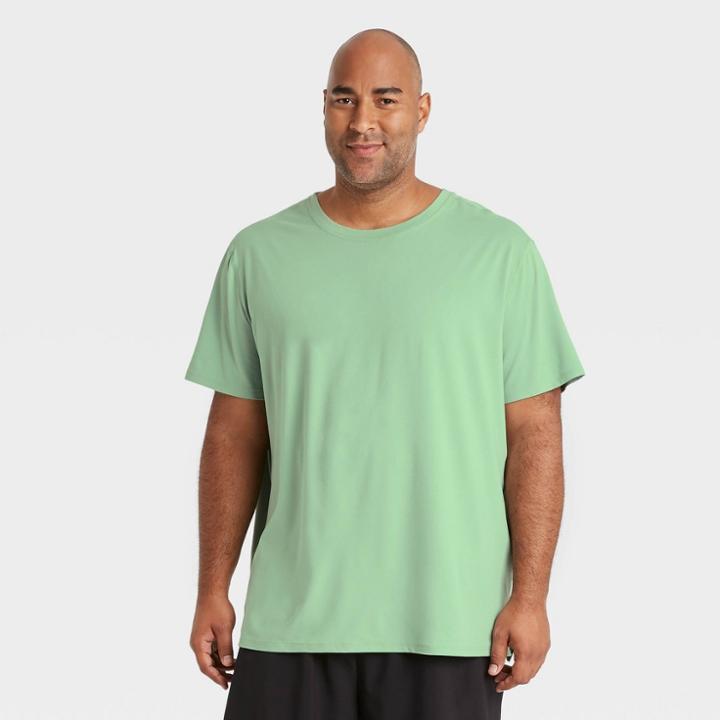 Men's Big & Tall Short Sleeve Performance T-shirt - All In Motion Light Green
