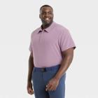 Men's Big & Tall Stretch Woven Polo Shirt - All In Motion Lilac Purple