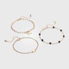 Girls' 3pk Charm Anklet Set - Art Class Gold