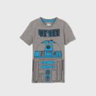 Boys' Star Wars Galaxy's Edge R2-d2 'rebel Droid' Flip Sequin Logo Short Sleeve T-shirt - Gray