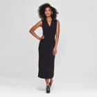 Women's Sleeveless Button Knit Midi Dress - Who What Wear Black